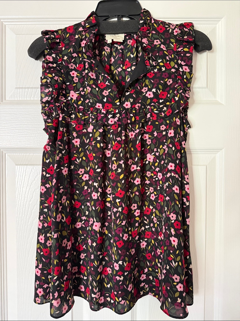 Kate Spade Boho Floral Ruffle Top - Picture 2 of 10